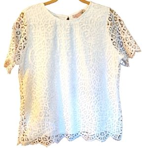 NWOT Philosophy white lace shell and polyester-medium top